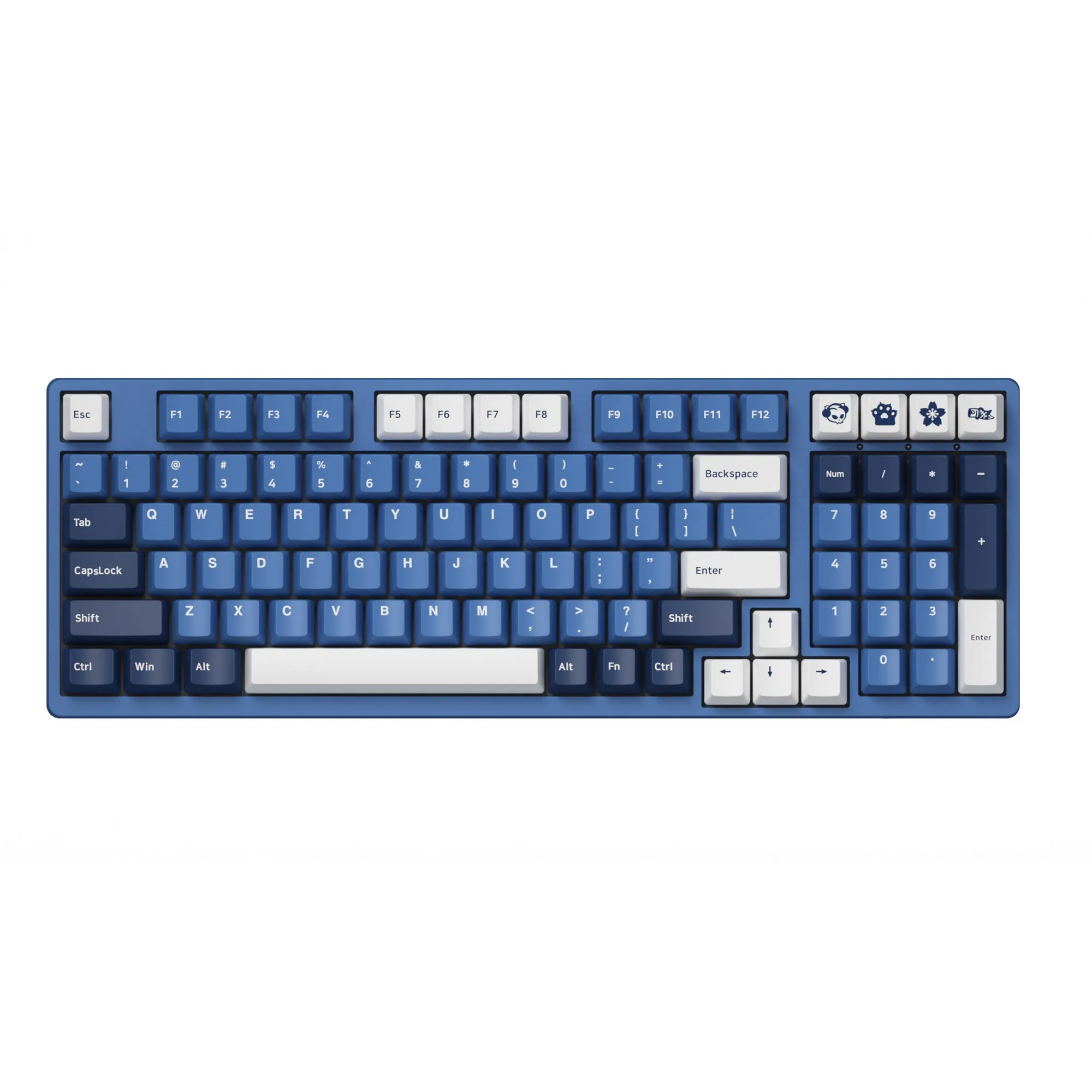 Akko 3098 DS Ocean Star Mechanical Gaming Keyboard Wired 98-key with Cherry Profile PBT Double-Shot Keycaps for Computer Gamer