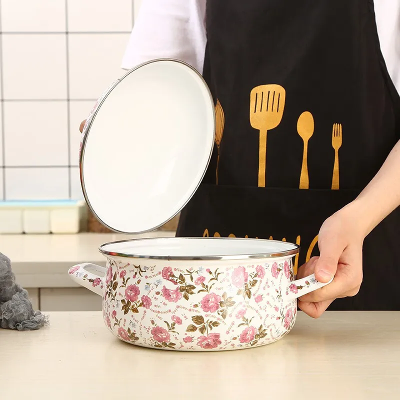 

Enamel Saucepan Thickened Baby Auxiliary Food Cooking Pot Household Kitchen Supplies Cookware Enamel Stock Pot Saucepan