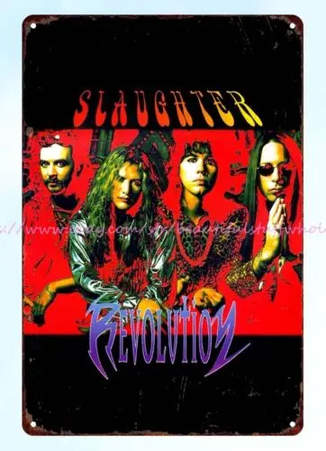 nostalgic  metal rusty replica wall art SLAUGHTER Revolution metal tin sign