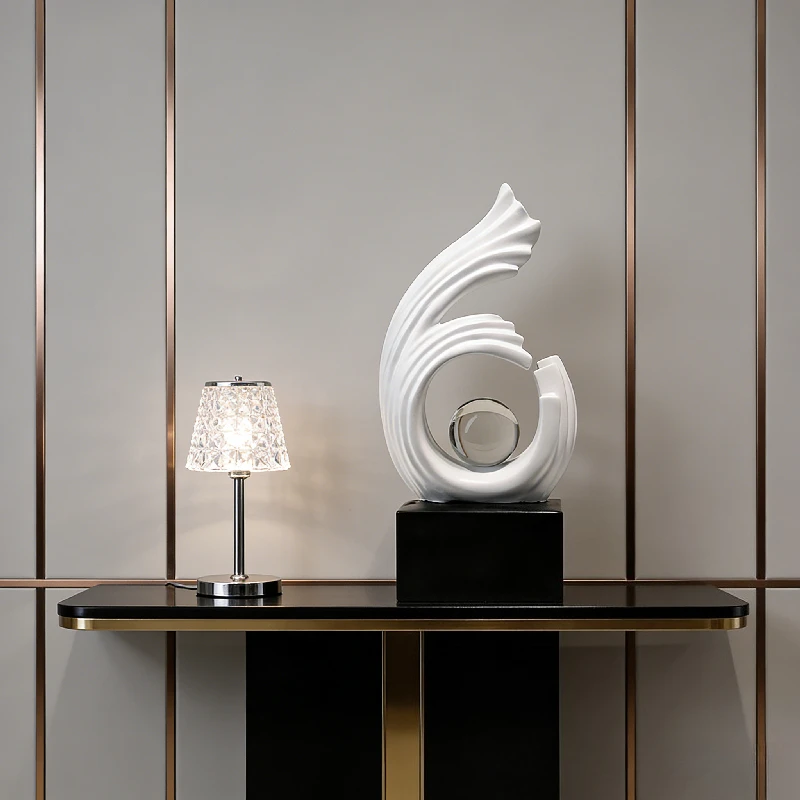 Simple White Decoration, Desktop Decoration, Abstract Artwork, Sculpture Room, Aesthetic Decoration