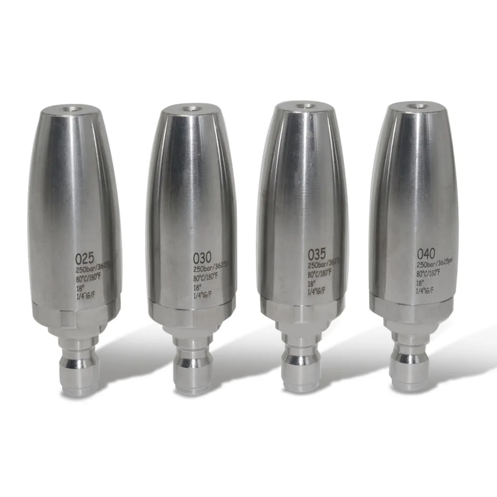 Pistolet à eau haute pression en acier inoxydable, buse rotative, odorà eau pour lavage de voiture, G1, 4, 360 °, 1.24mm, 1.15mm, 1.08mm, 0.98mm