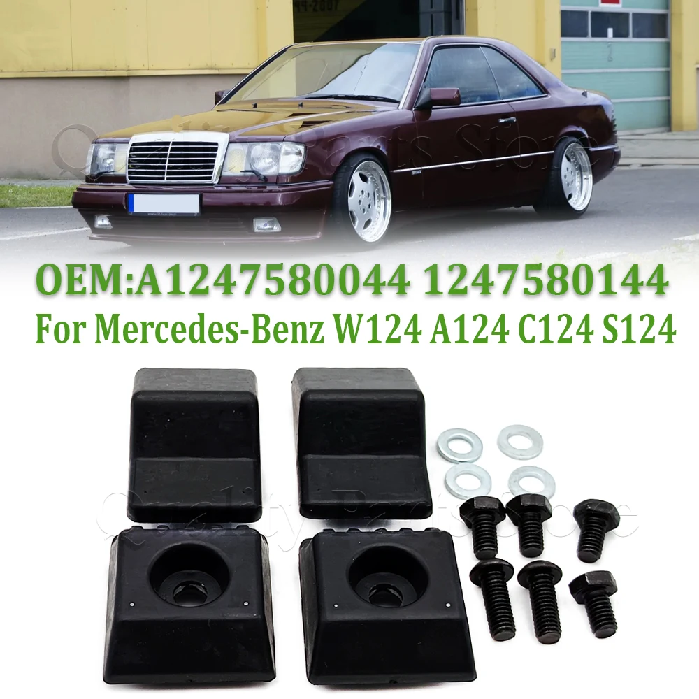 Conjunto de 4 amortecedores de porta-malas traseiros, kit de porta-malas inferior A1247580044 1247580144 para Mercedes-Benz W124 A124 C124 S124