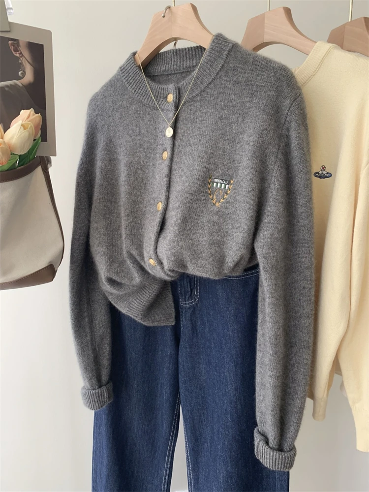 Winter Women Sweater Knitted Cardigan Oversize Girls Sweater Woman Cashmere Pullover Tops Long Sleeve Maxi Vintage Y2k Thick