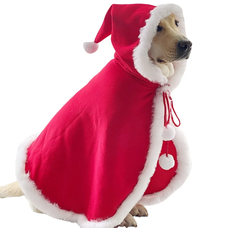 

Christmas Dog Costume Winter Big Dog Trench Large Dog Cloak Samoyed husky Labrador Golden Retriever Weimaraner Pet Costume Coat