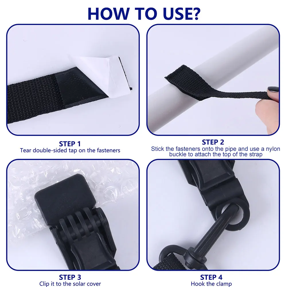 

24-częściowy комплект крепления катушки для солнечной крышки бассейна, комплект ремней для солнечной одеяла, комплект ремней для катушки с солнечной крышкой для бассейна в земле