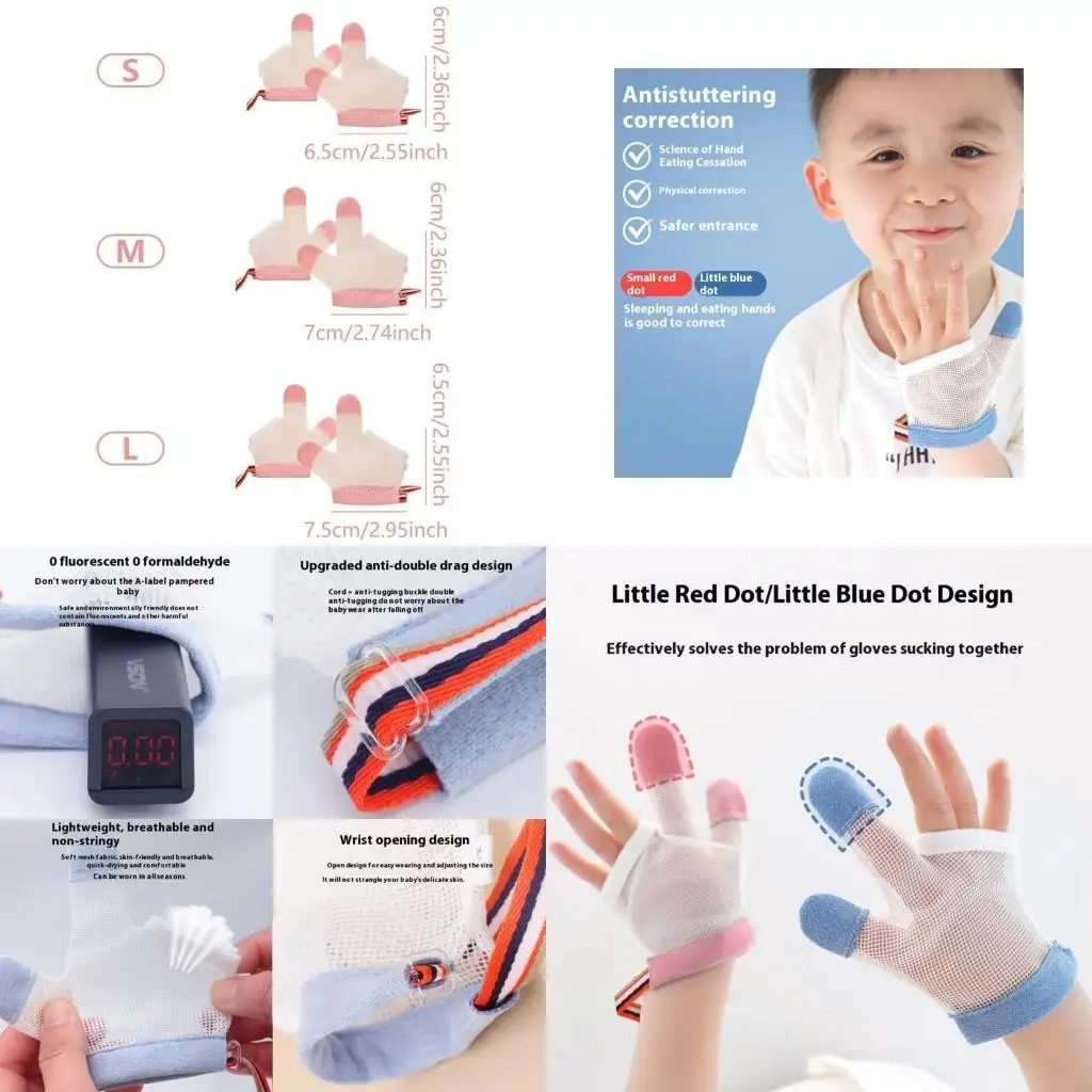

Adjustable Baby Mitts for Finger Sucking Prevention, Physical Hand Protective Gloves for 6-24 Months Old Infants