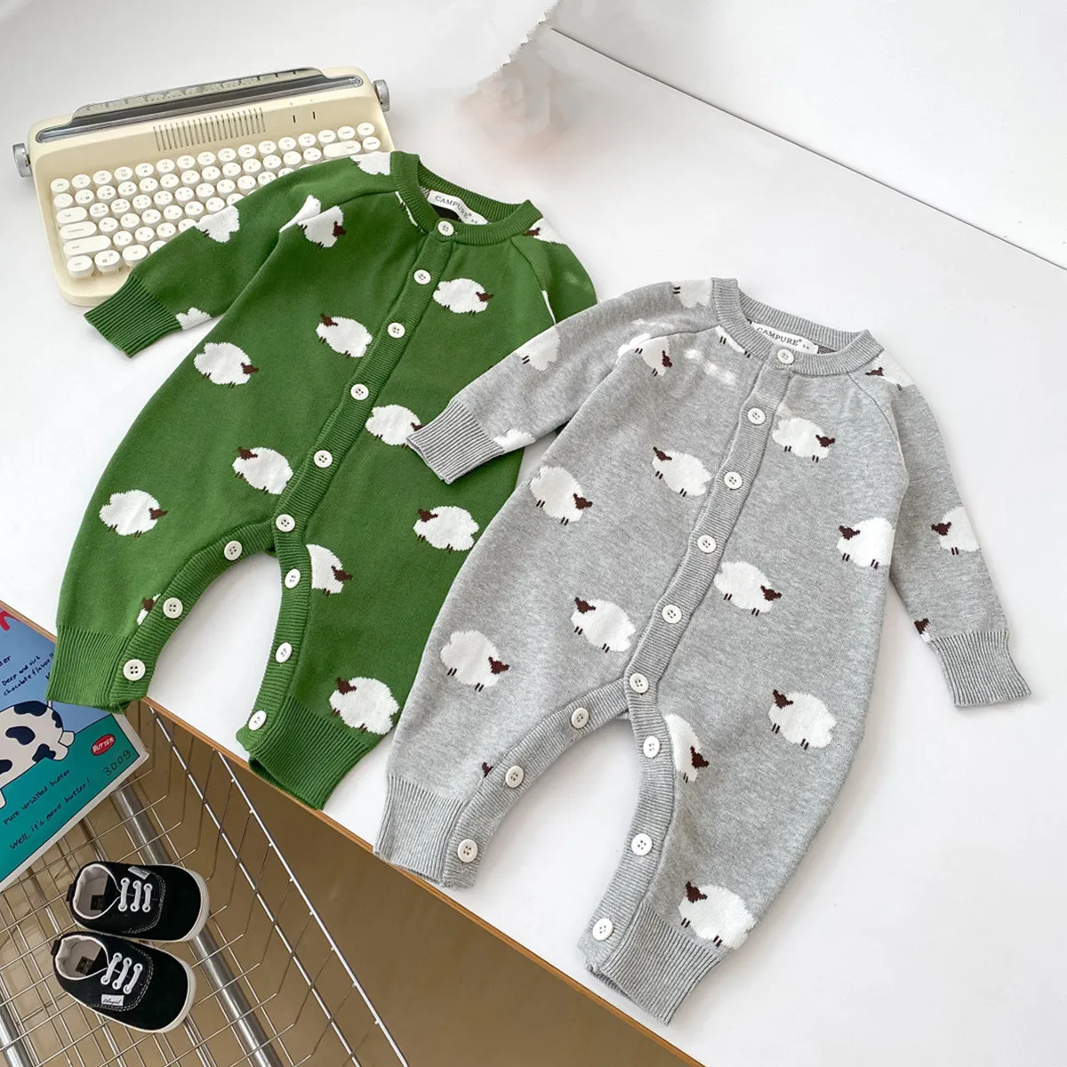 Bodysuit Baby Boy Girls Sweater Knitted Romper High Quality Soft Cotton Bodysuit