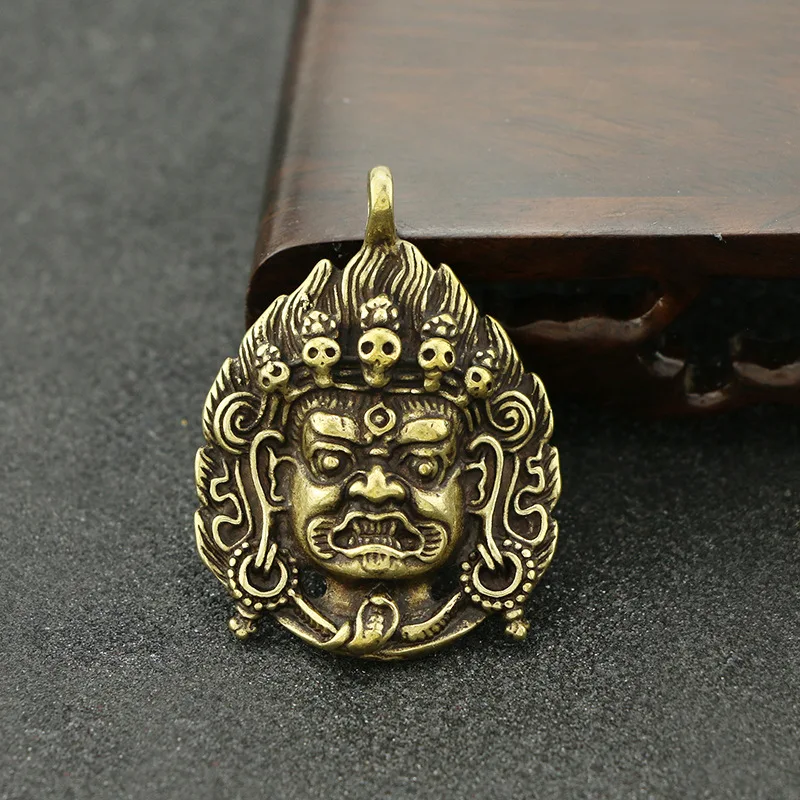 Tibetan-Style Buddhist Sutra Supplies for Master Dharma-Vessel Copper Acalanatha Buddha Pendant Lucky Card Carry-on Pendant