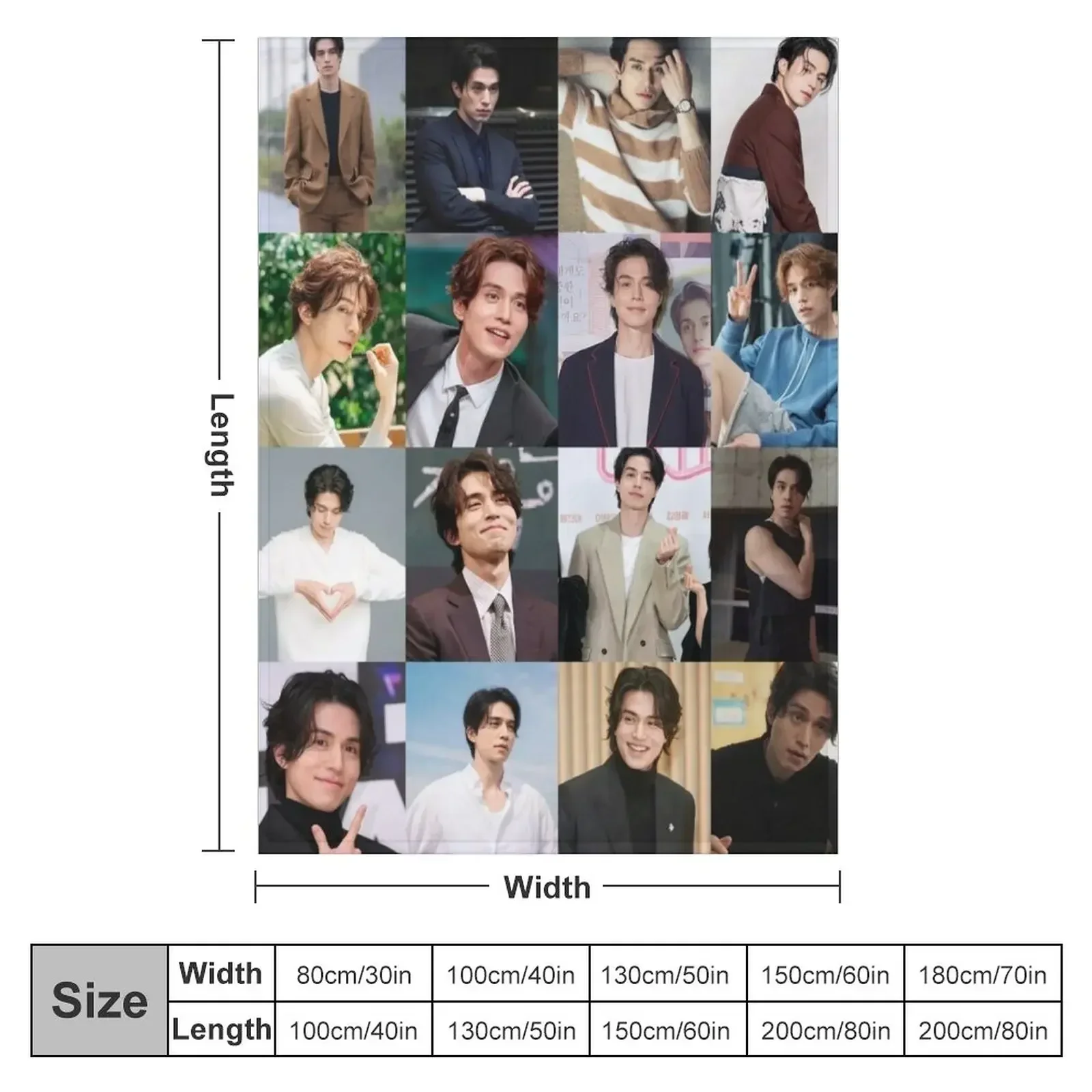 Lee Dong Wook Throw Blanket Retros Hairys Luxury Brand Warm Blankets