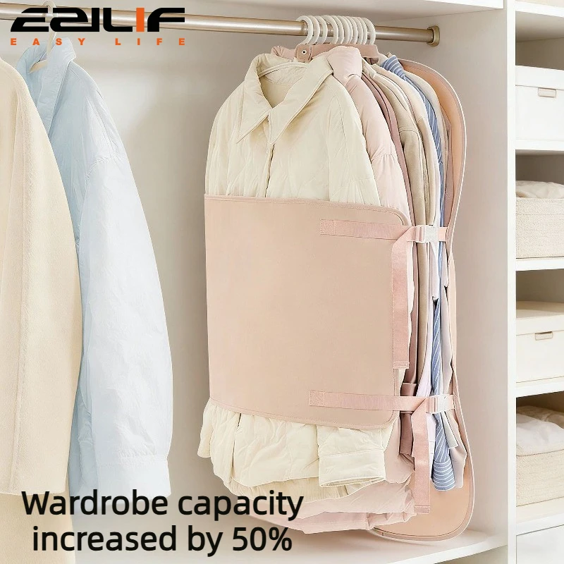 1pc Wardrobe Lazy Compressed Storage Board Dust Cover Storage Artifact Foldable Fabric Down Jacket