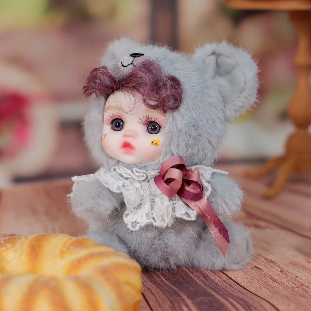 Cloveray Original 8 pouces Super mignon poupée en porcelaine Kawaii céramique visage corps en peluche poupée de haute qualité à la main collecte Art cadeau