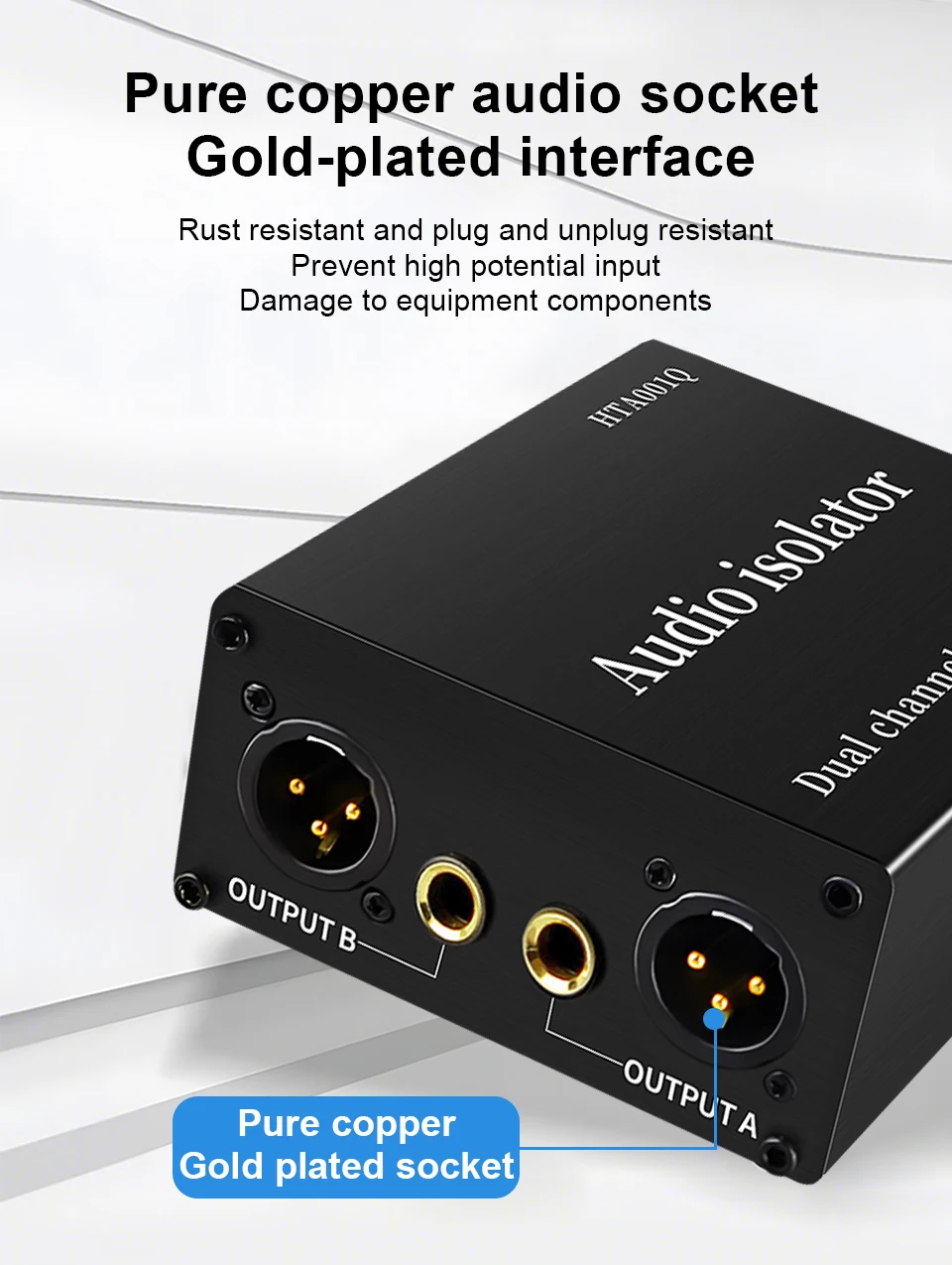 XLR Audio-Isolator Stromstörungsunterdrückung Mixer Mikrofon-Gleichtaktfilter Multifunktionaler Rauschisolator-Messgerät – Detail 8