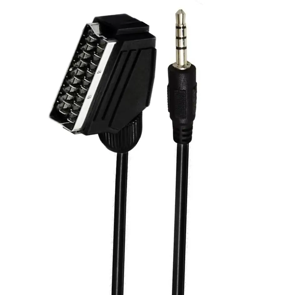 Кабель Scart 21-контактный разъем Scart для штекера 3,5 мм, стереоразъем Full HD TV, прецизионный разъем с несколькими экранами, аудиокабель 3,5