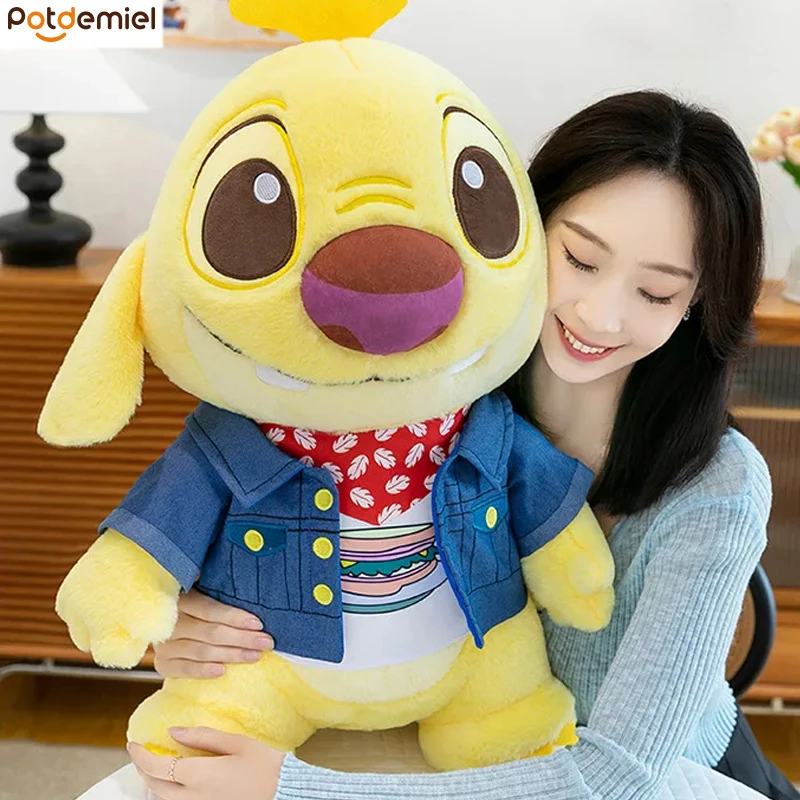

New Dressing Stitch Cartoon Anime Toy yellow Stitch Doll Plush Toy Cute Stitch Plush Doll Sleeping Pillow Animal Children Gifts