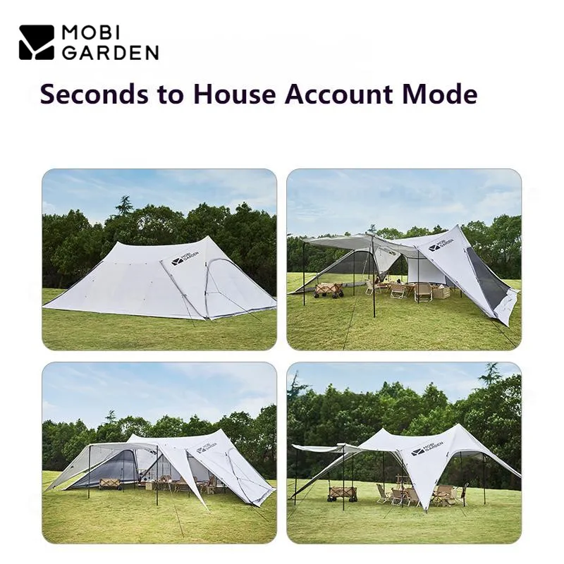 Mobi Garden Outdoor Camping 12-16 Persons Sun Shelter 48㎡ Rainproof Breathable Awning  Dinner Bonfire Party Hiking UV50+ Tent