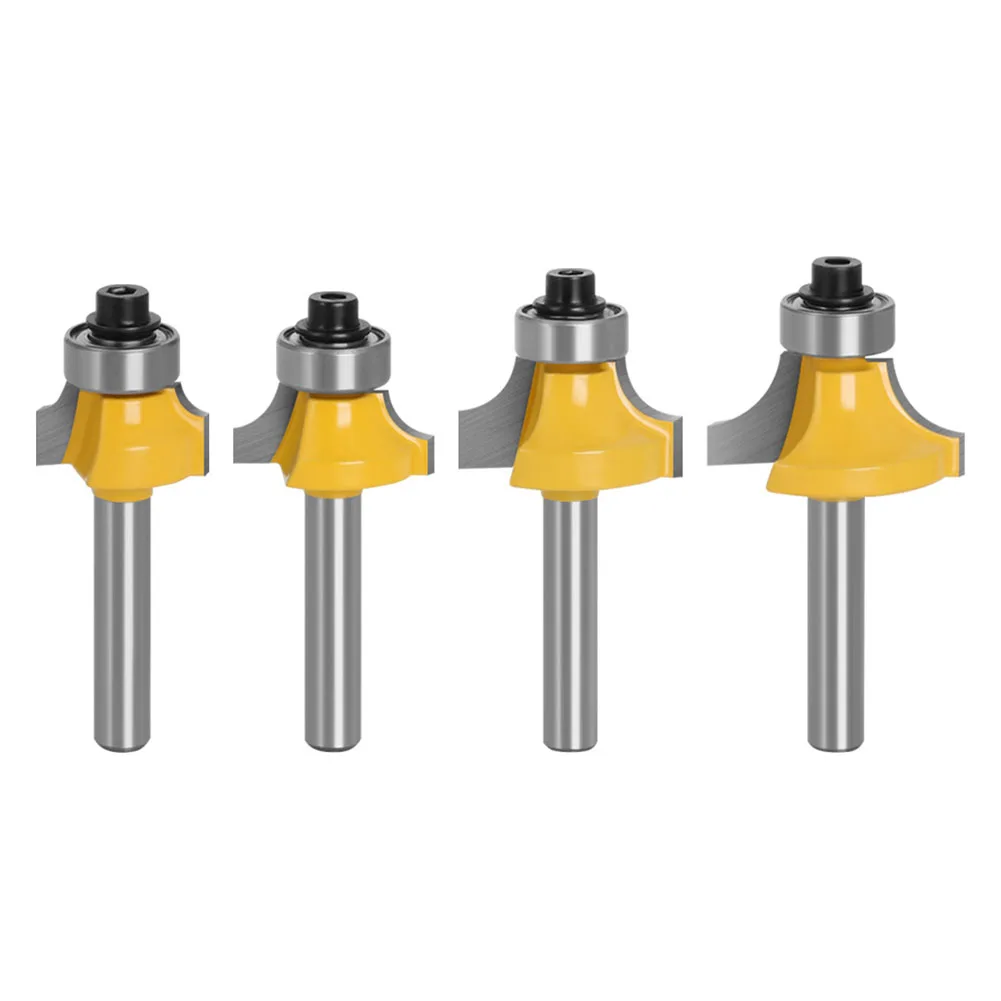 

Edging Tool Router Bit Handmade Furniture 4PCS Set Anti Kickback Design Enclosed Bearing Heat Resistant Coating