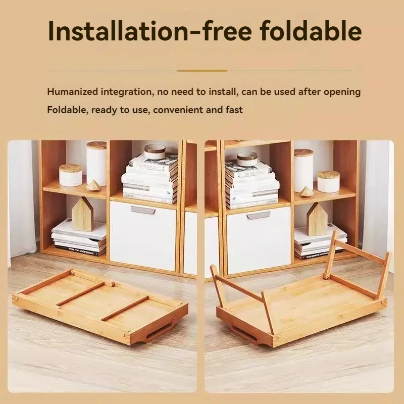 Bamboo breakfast table, bedroom, foldable computer desk, bed, lazy laptop, tablet table, children's study desk