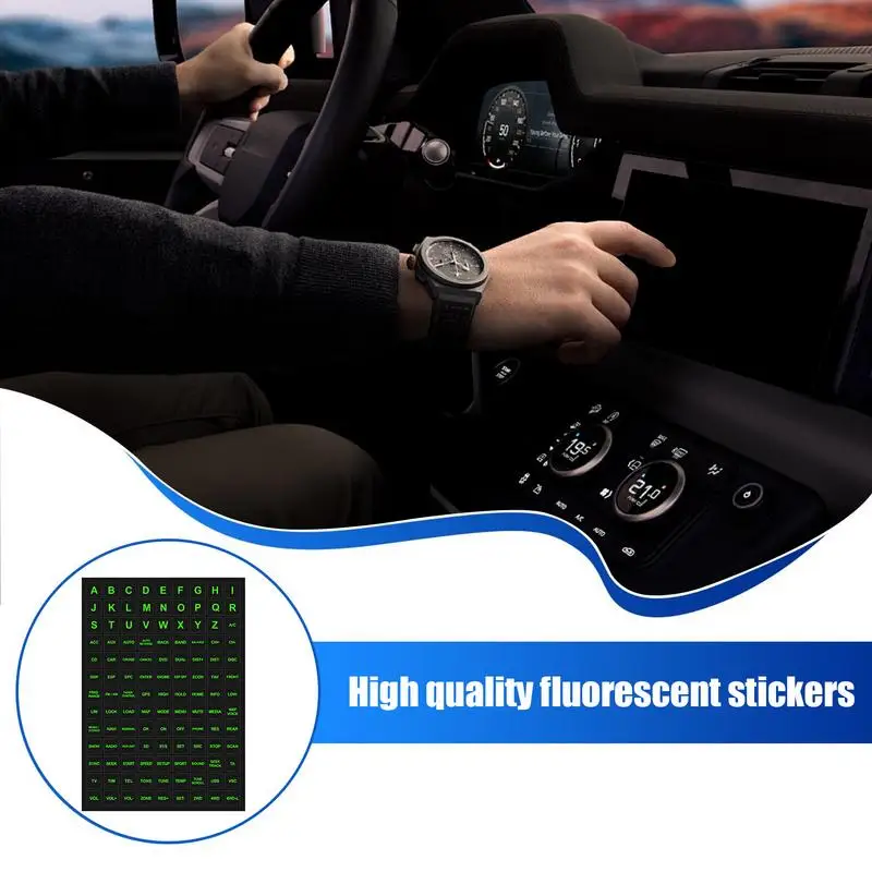 Car Control Luminous Sticker Glow-in-the-Dark Waterproof Automobile Stickers Automobile Inner Accessories Circuit Panel Label