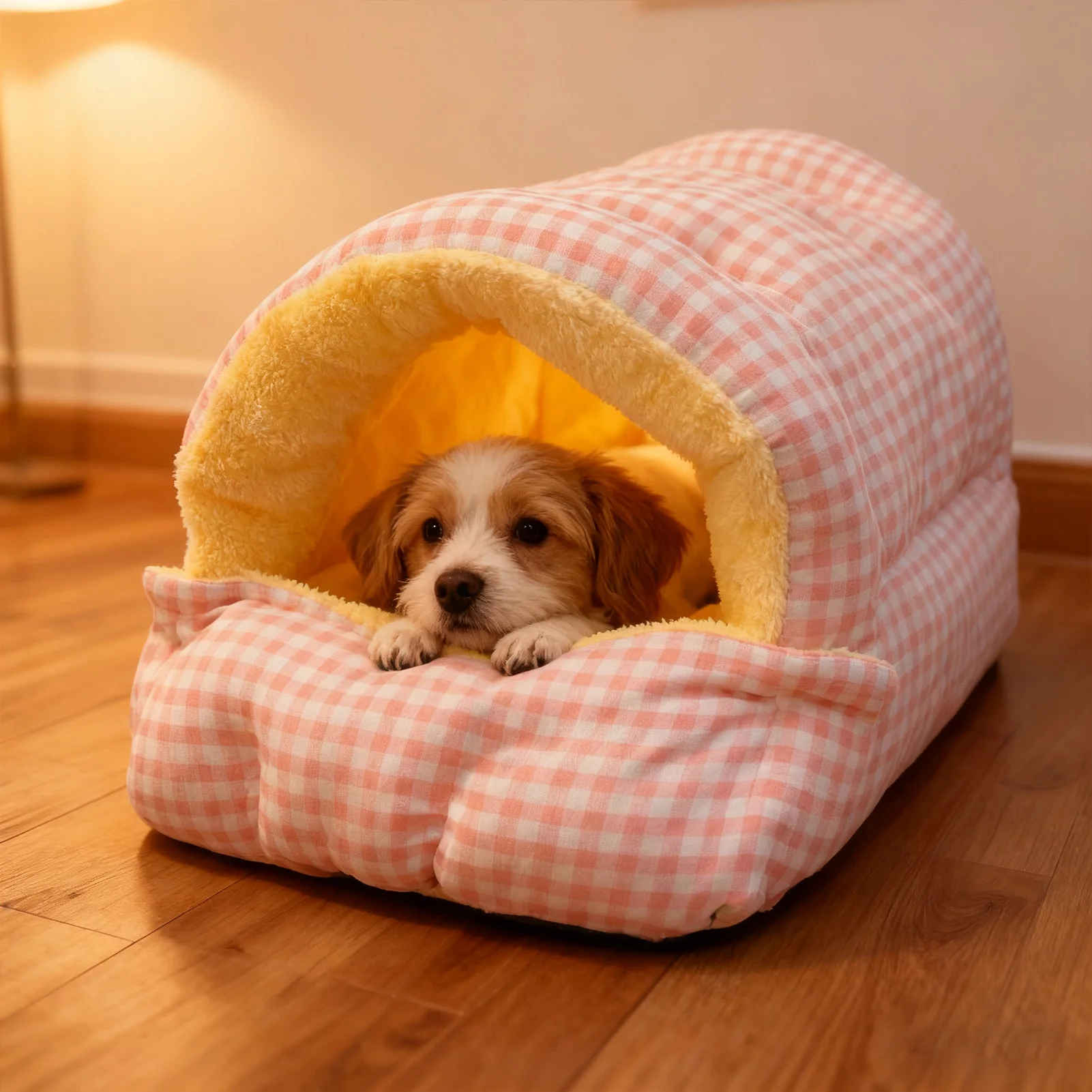 

Pet Bed House Soft Plush Enclosed Washable Pet Bed Thickened Bottom Thermal Warm Cozy Pet Nest For Small Medium Dogs Cats