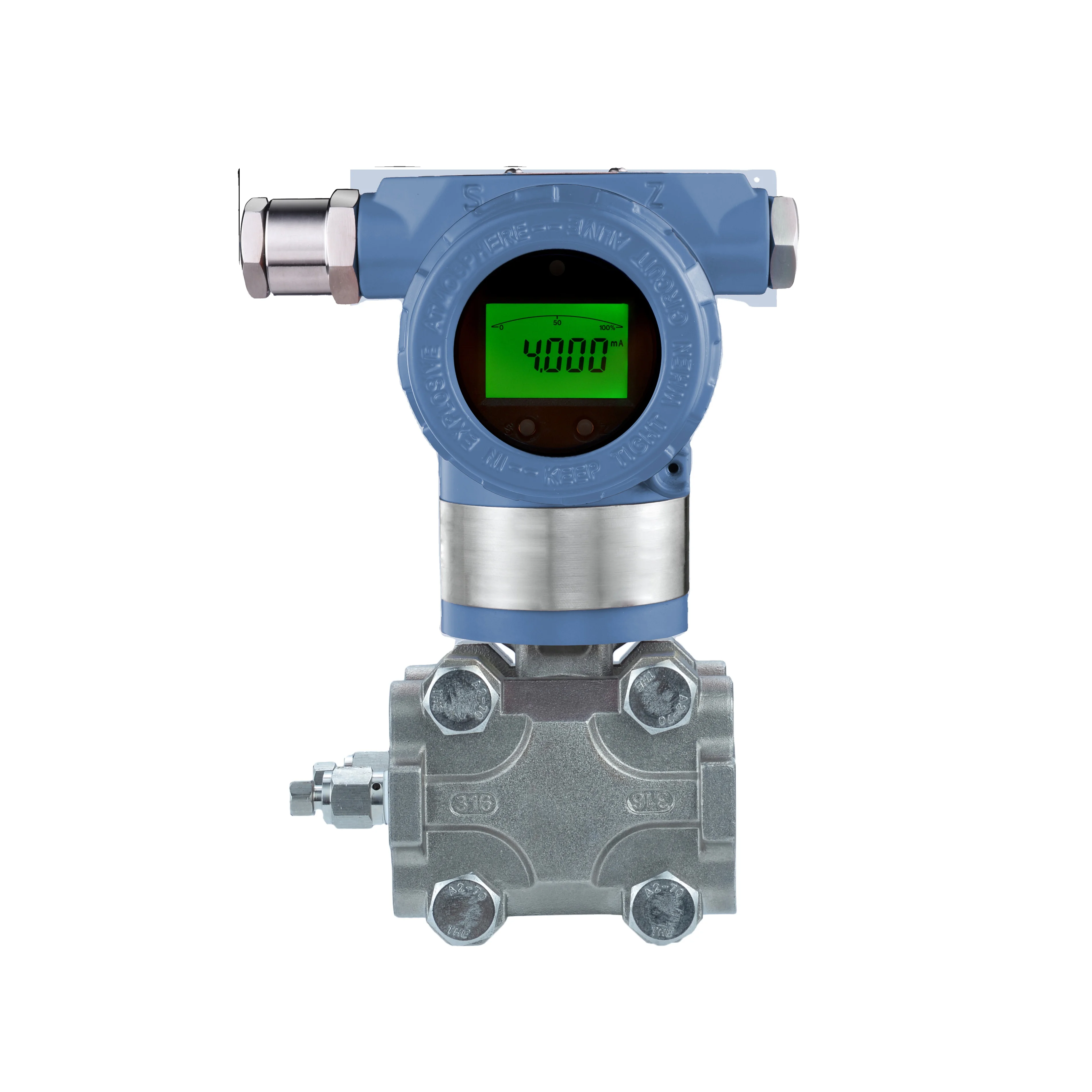 

Modbus 3051 Differential Pressure Gauge Capacitance Sensor of DP Transmitter Supplier with Diaphragm