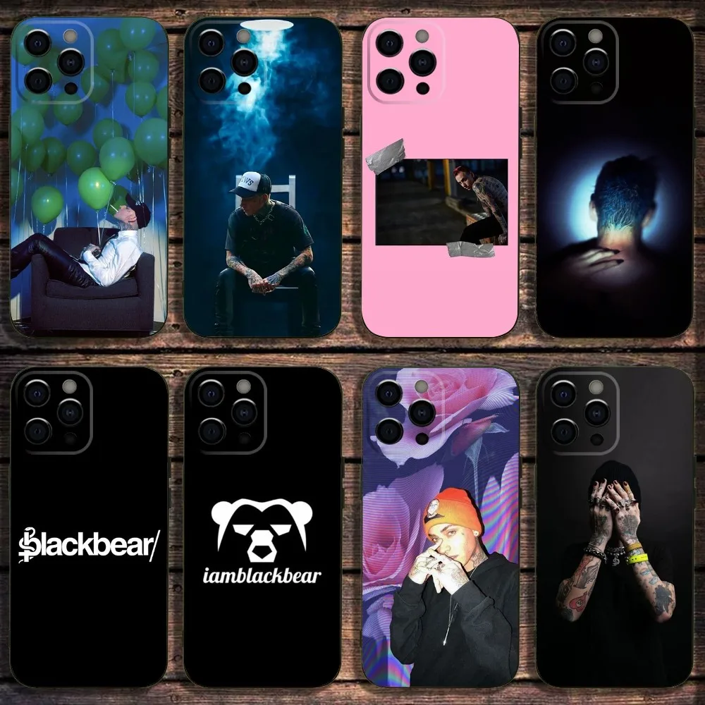 Singer B-Blackbear Numb Phone Case For iPhone 16,15,14,13,12,11,Pro,X,XS,Max,XR,Plus,Mini Soft Black Cover