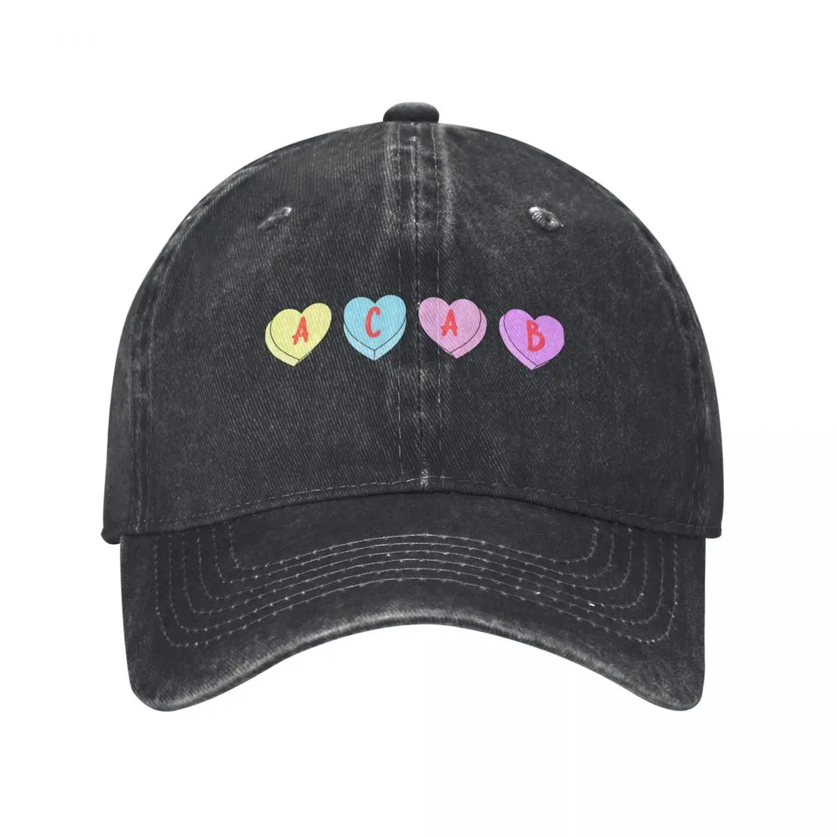 

ACAB candy hearts Baseball Cap Hip Hop Trucker Cap Thermal Visor Sports Cap Hats Man Women's