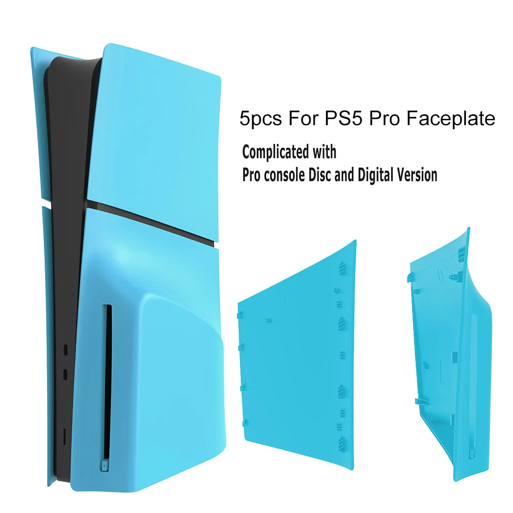 لوحدة التحكم في الألعاب PS5Pro مجموعة غلاف حماية مكونة من 5 قطع غطاء حماية واقي بسمك 3 مم ملحقات استبدال الألعاب