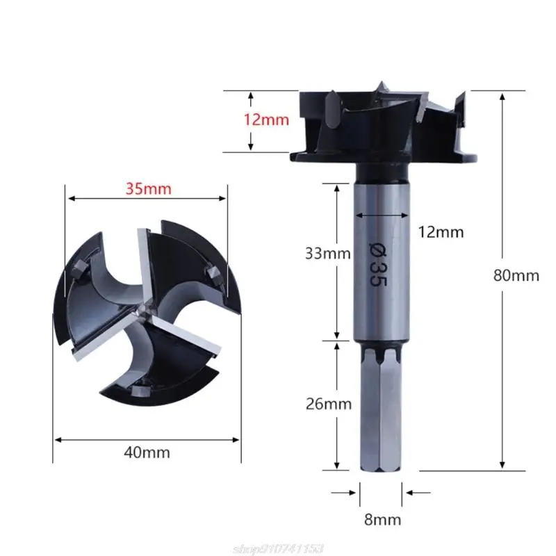 Imagem -06 - Ferramentas para Trabalhar Forstner Broca Buraco Viu Cortador Moagem Abridor 35 mm Dobradiça Ferramentas 12 mm Profundidade S29 22 Dropship