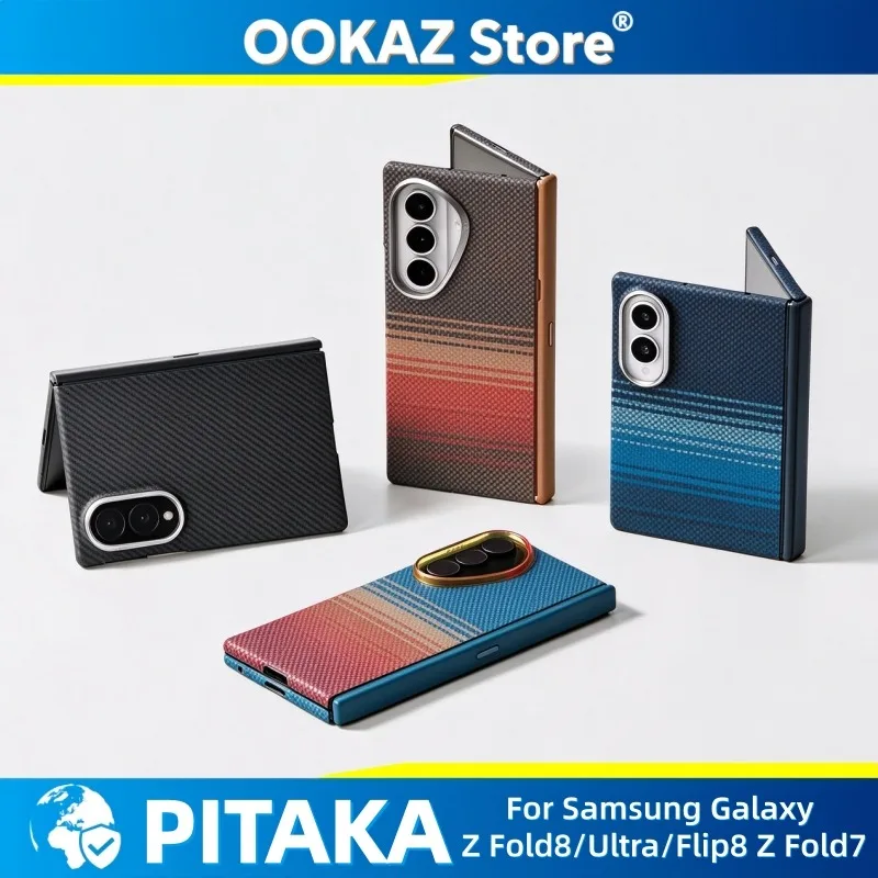 PITAKA For Samsung Galaxy Z Fold8/Ultra/Z Fold7 Magnetic Ultra-thin Folding Carbon Fiber Pattern Case Brand New Without Box