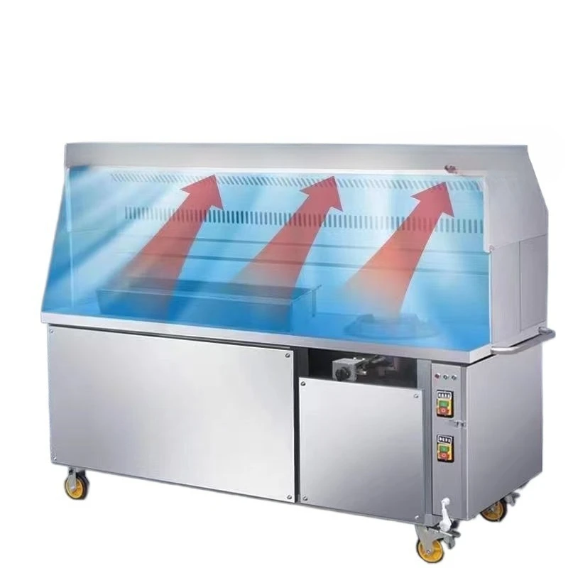 

purification all-in-one machine barbecue truck, oven with stove, commercial, large, environmentally friendly