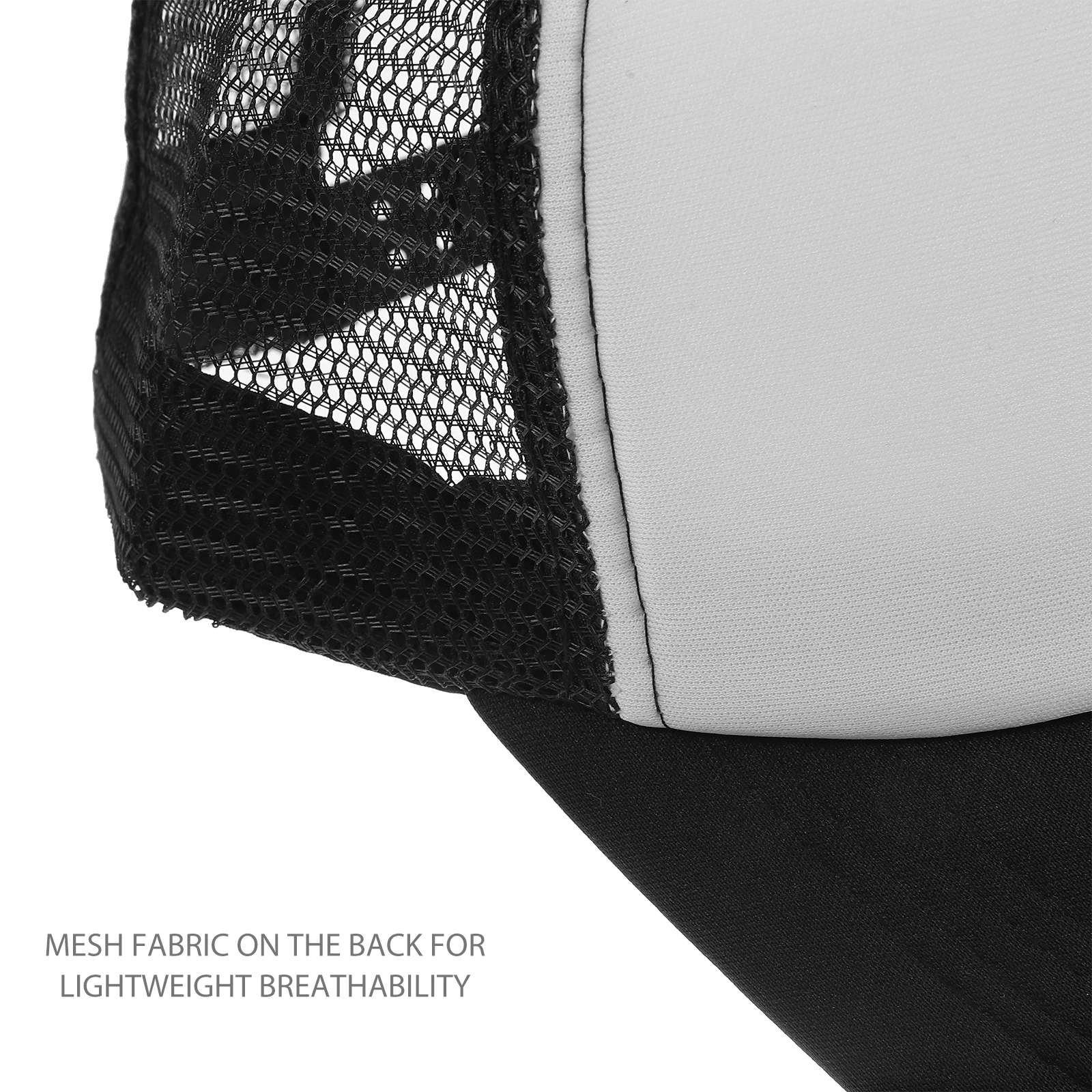 

10pcs Black Blank Mesh Baseball Caps Breathable Polyester DIY Trucker Hats Heat Transfer Sublimation Adjustable