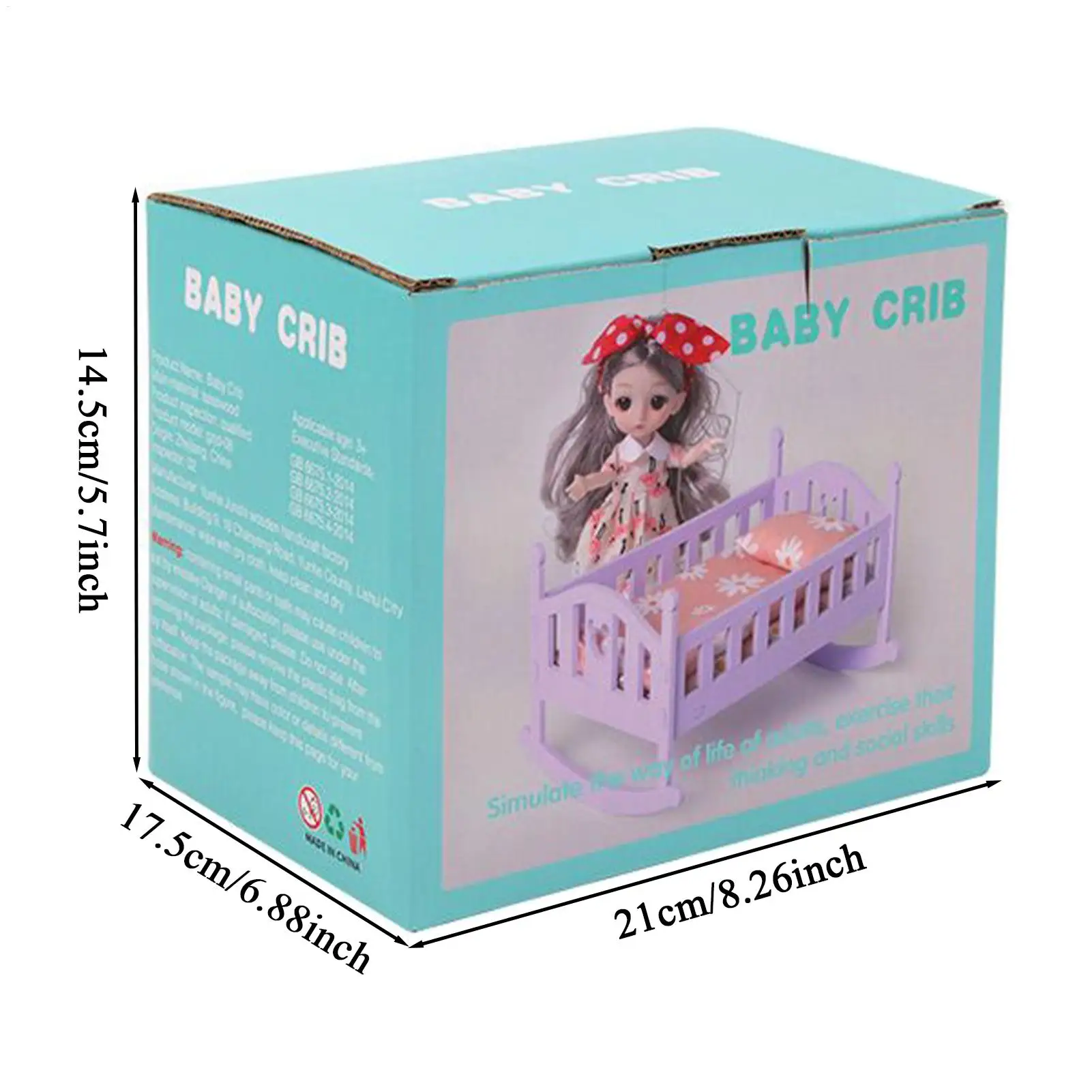 おもちゃのベビーベッド、インタラクティブな家具、小さなプレイハウス、ベビードールベッド、子供、男の子、幼児、ごっこ遊び、ホーム、保育園、屋内プレイルーム用