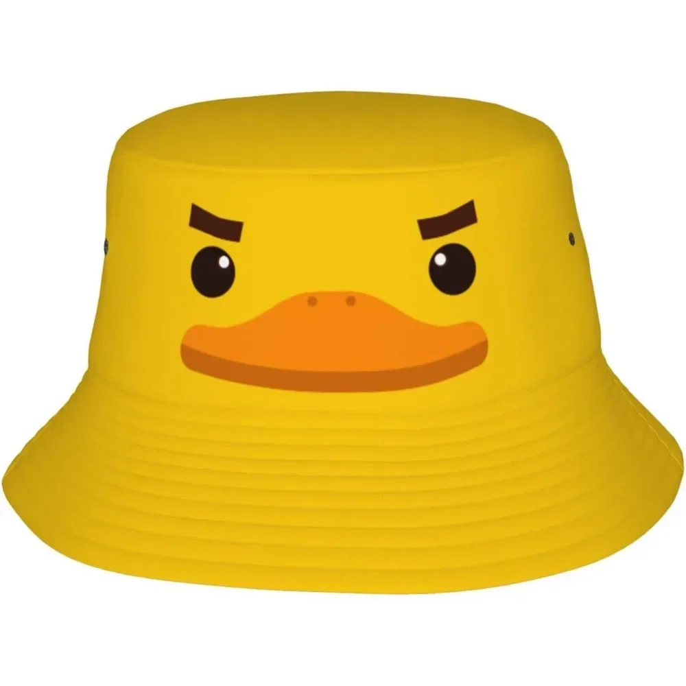 Cute Yellow Duck Fisherman Cap Hip Hop Gorras Unisex Printing Bucket Hat Outdoor Gardening Beach Camping Hiking Fishing Caps