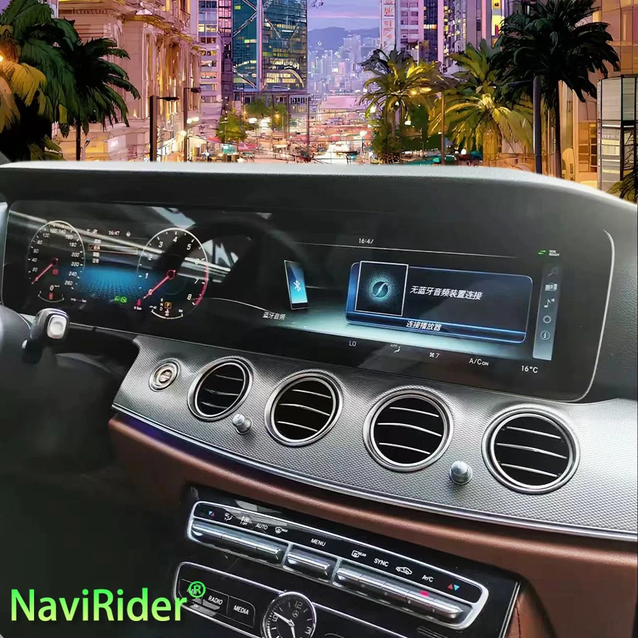 

12,3-дюймовый автомобильный радиоприемник Android для Mercedes Benz E Class E200 E300 E320 W213 2016-2020, мультимедийный видеоплеер Carplay с GPS-навигацией