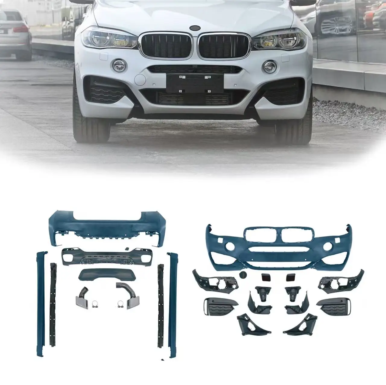 

Brand New High Quality Body Kit Including Bumper Side Skirt for BMW X6 2014-2019 Models F16