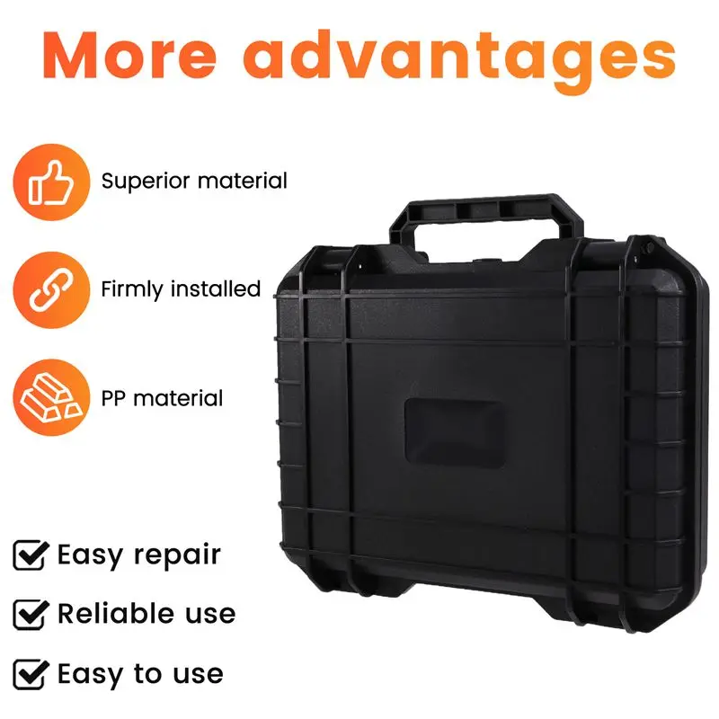 AEE2-Instrument Box Portable PP Toolbox Watch Packaging Mobile Power Energy Storage ABS Safety Equipment Case 250X200x76mm
