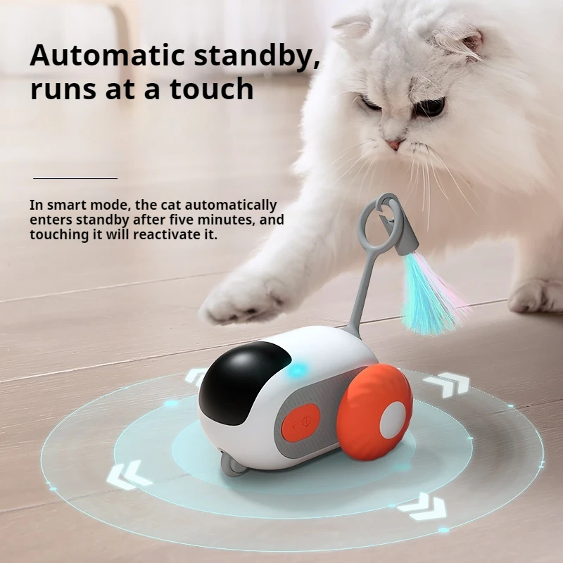 Jouet de voiture télécommandé Intelligent 2.0 pour chats, petite souris interactive, divertissement, jeu pour animaux de compagnie, auto-entretien joyeux