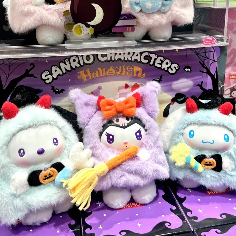 

Оригинальные персонажи Sanrio, Хэллоуин, конфеты, карнавал, ночь, серия, модная слепая коробка, игрушки, коллекционная кукла Kawaii, брелок, орнамент