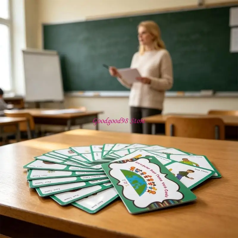 Illustrated Irregular Verb Word Flash Card for Kids, Past Tenses Practice Set 