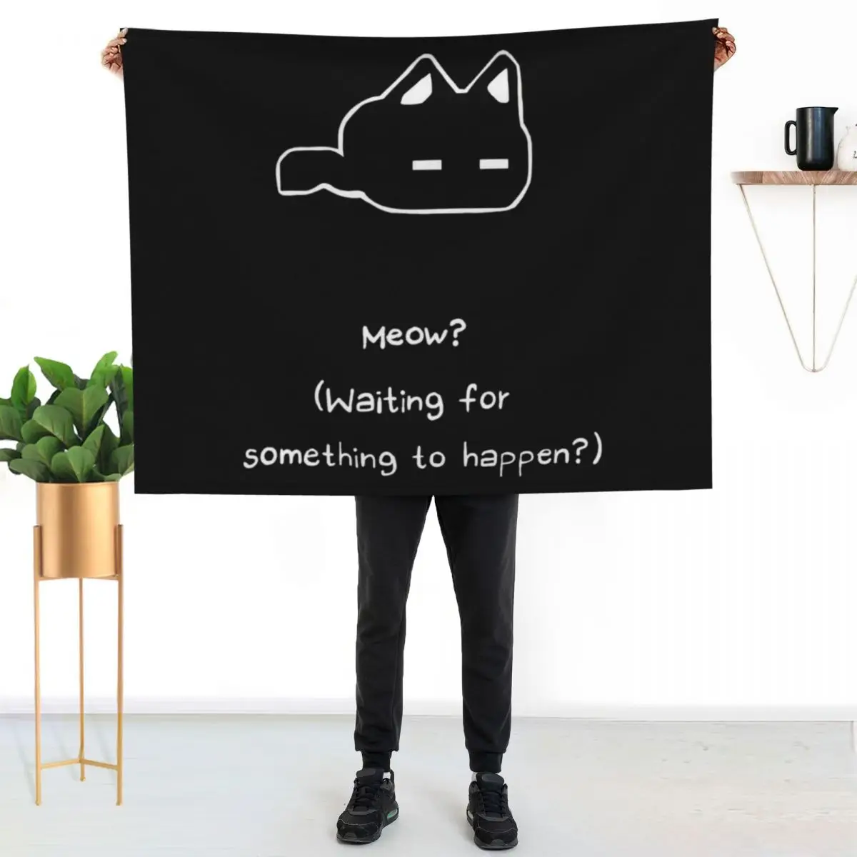 Omori - Waiting for something to happen Throw Blanket Bed Beach Sofa Picnic Furrys Multi-Purpose Blankets