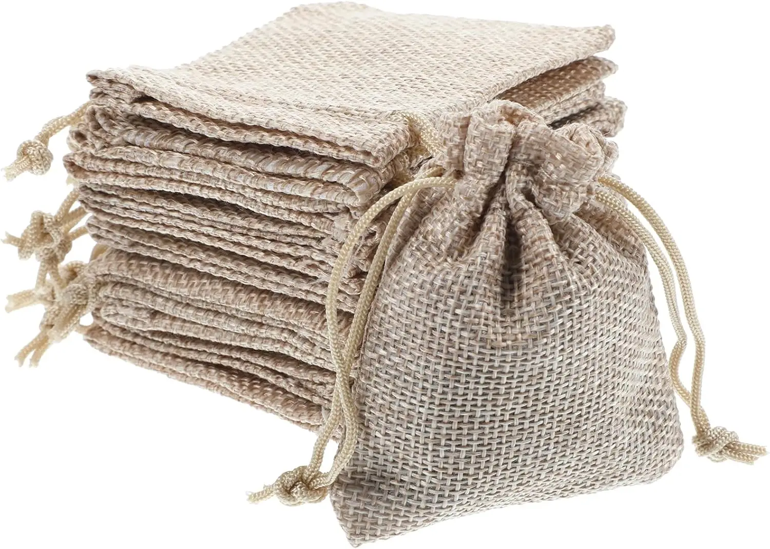 

20PCS Small Burlap Bags with Drawstring 2.7 x 3.5 Inch Linen Brown Burlap Gift Bags Bag with Drawstring Gift Bag Jewelry Pouches