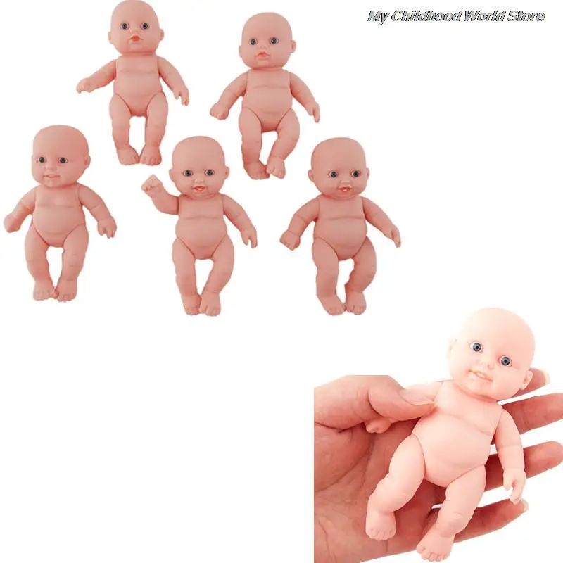 1Pc 12cm Newborn Baby Simulation Doll Soft Children Reborn Doll Toy Boy Girl Emulated Doll Kids Birthday Gift