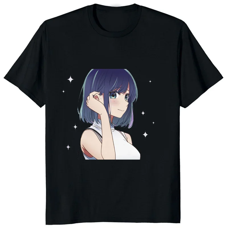 Cute Anime Women T-shirt Oshi No Ko Hoshino Ai Kana Print Graphic Short Sleeve Tee Shirt Female Summer Causal Y2k Clothes Tops