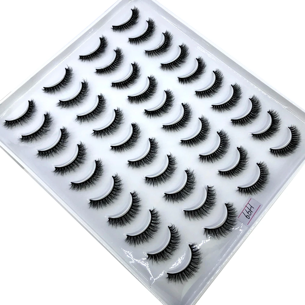 NEW 20 pairs 18-25mm fake Eyelashes 100% Mink Eyelashes Mink Lashes Natural Dramatic Volume Eyelashes Extension False Eyelashes