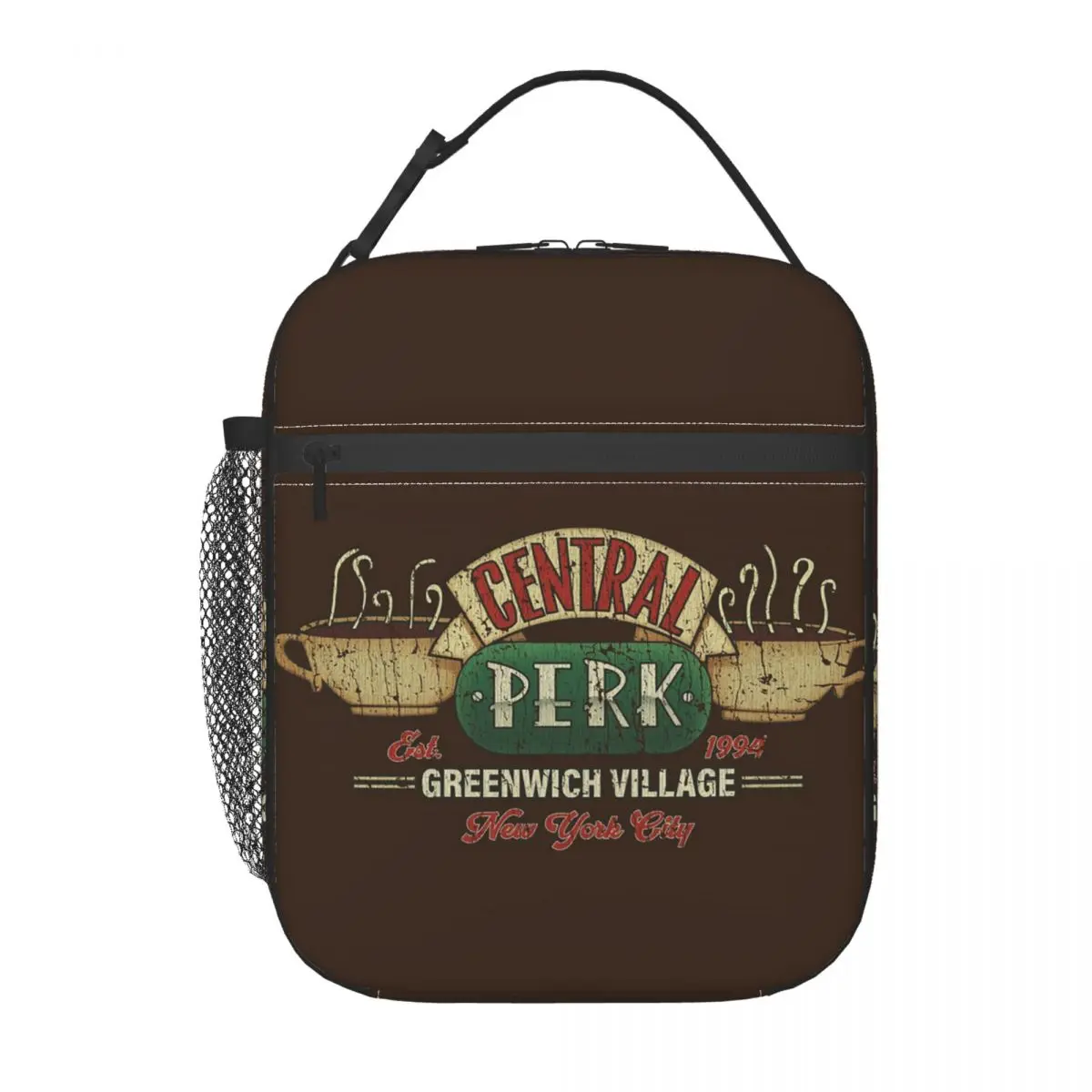Central Perk Friends Logo Insulated Lunch Bag for Women Kids Portable Food Boxes Thermal Lunch Box Tote