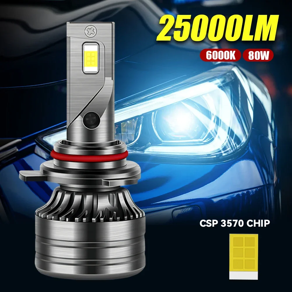 

1 шт., Автомобильные светодиодные лампы 6000K HB3 HB4 9005 9006 H1 H7 H4 H11