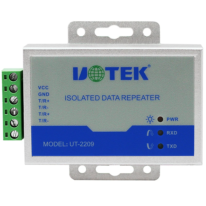 UOTEK Industrial Grade RS-485 RS 485 Repeater RS485 with Optical Isolation 600W Lightning Surge ±15KV ESD Protection UT-2209