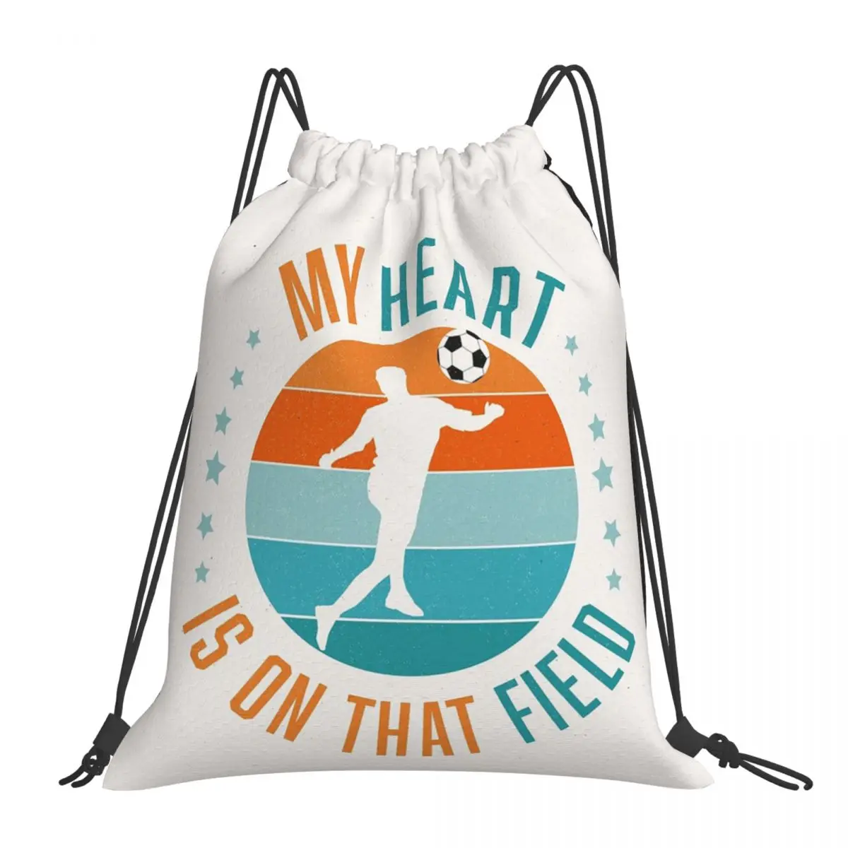 Football Passion Backpacks Multi-function Portable Drawstring Bundle Pocket Sundries Bag Book Bags For Man Woman School