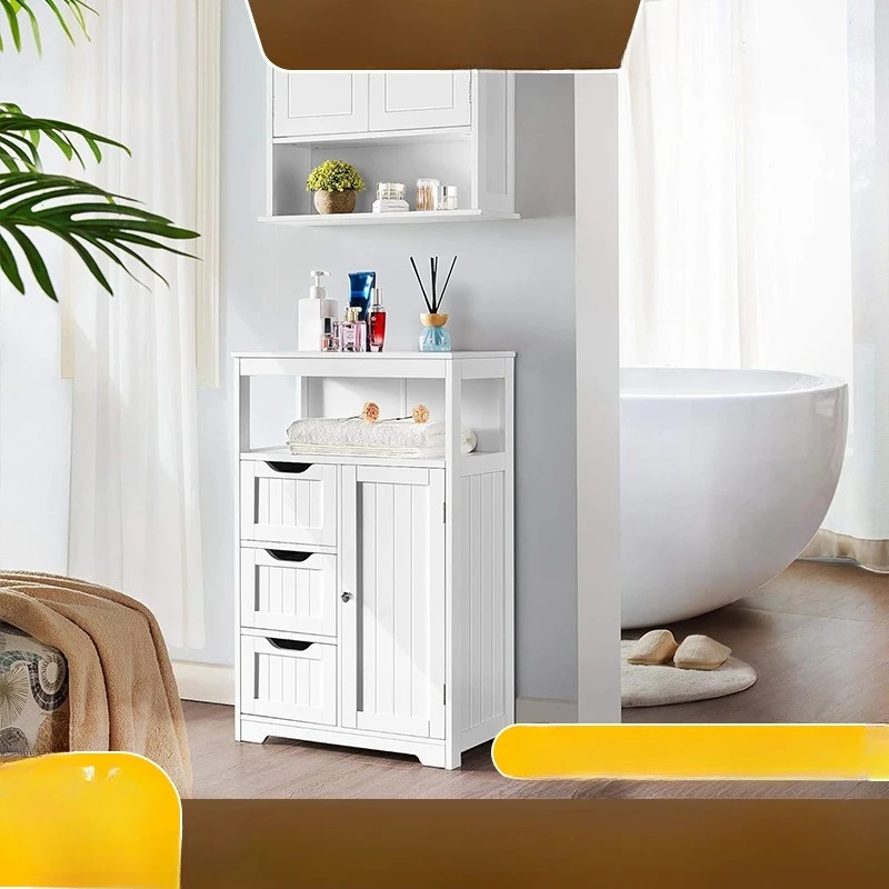 Household shelves Multi-layer storage racks Toilet narrow side cabinet Floor-to-ceiling bathroom storage