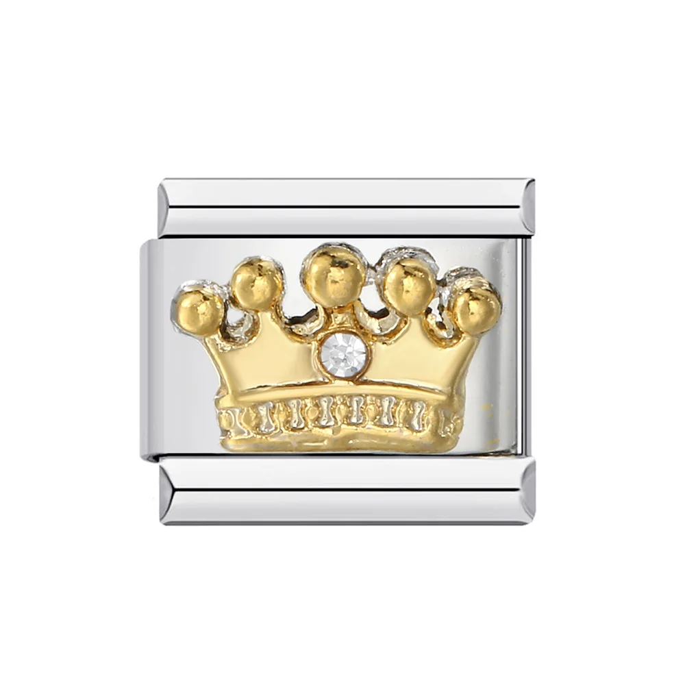Gems Y2k The Queen Princess Girls Italian Charms Bracelet Link Jewelry Making DIY Girlfriend Wife Gift